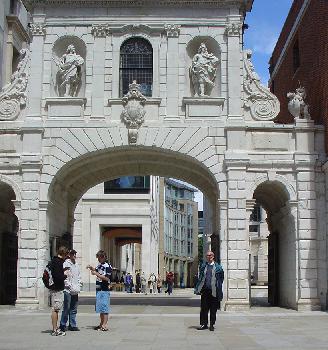 Bill langdon by Temple Bar on site of CEGB HQ Paternoster Sq
