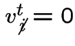 $v_{\not \,i}^{t}=0$